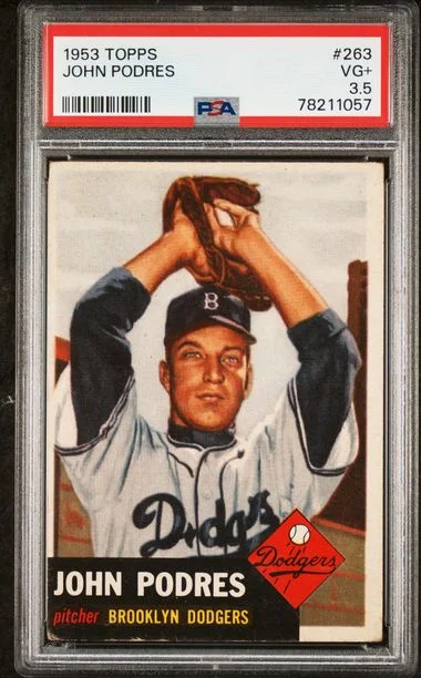 1953 Topps Johnny Podres #263 card image