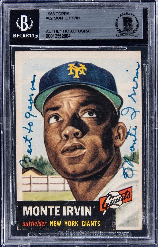 1953 Topps Monte Irvin #62 card image