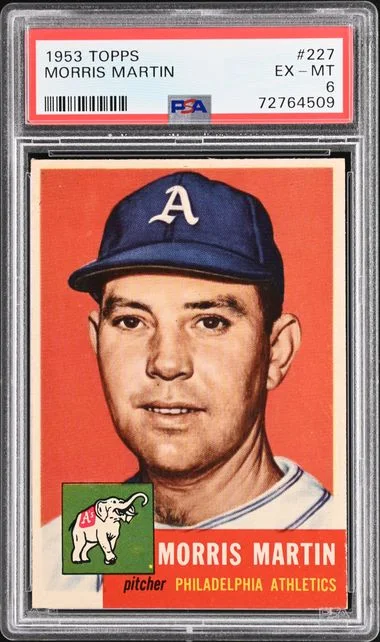 1953 Topps Morris Martin #227 card image