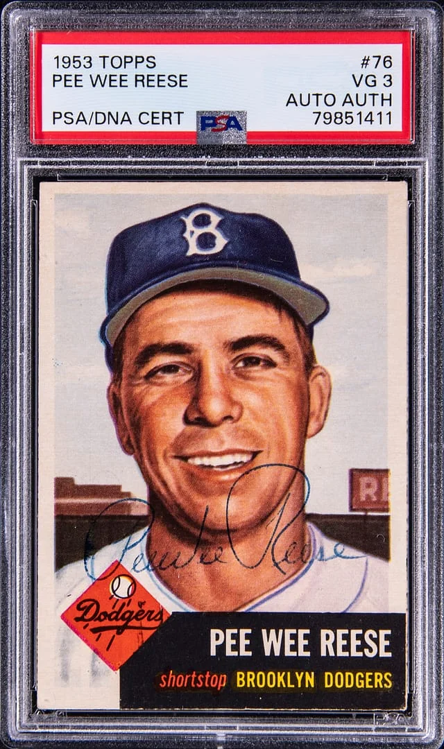 1953 Topps Pee Wee Reese #76 card image