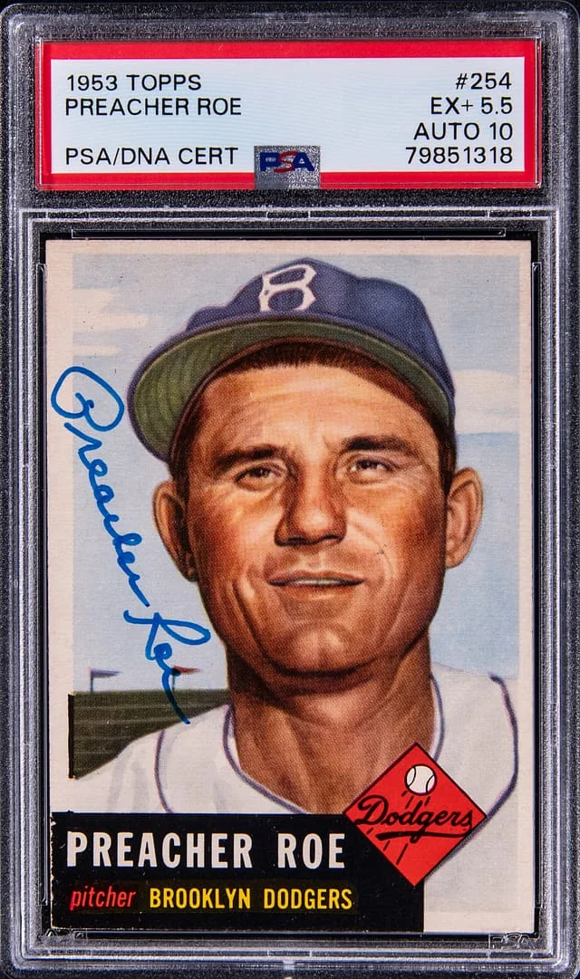 1953 Topps Preacher Roe #254 card image