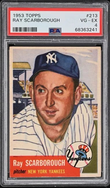 1953 Topps Ray Scarborough #213 card image