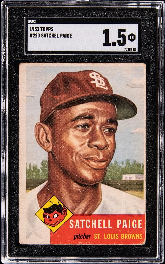 1953 Topps Satchel Paige #220 card image