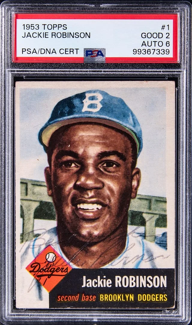 1953 Topps Signed Jackie Robinson #1 card image
