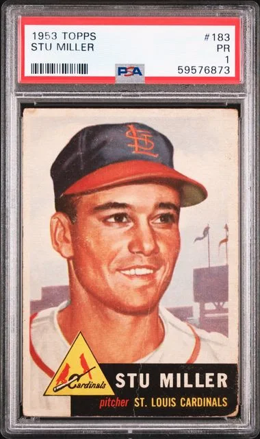 1953 Topps Stu Miller #183 card image