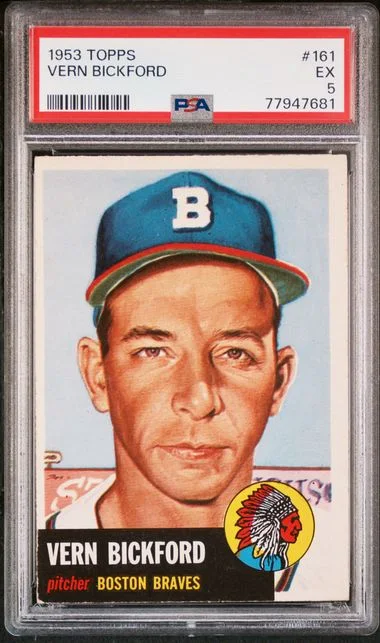1953 Topps Vern Bickford #161 card image