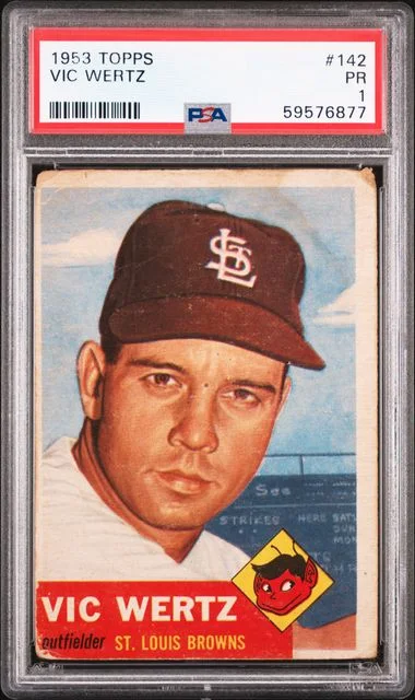 1953 Topps Vic Wertz #142 card image