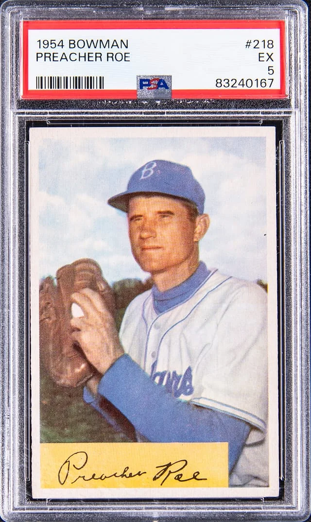 1954-55 Bowman Preacher Roe #218 card image