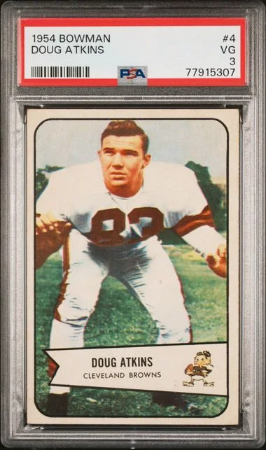 1954 Bowman Doug Atkins #4 card image