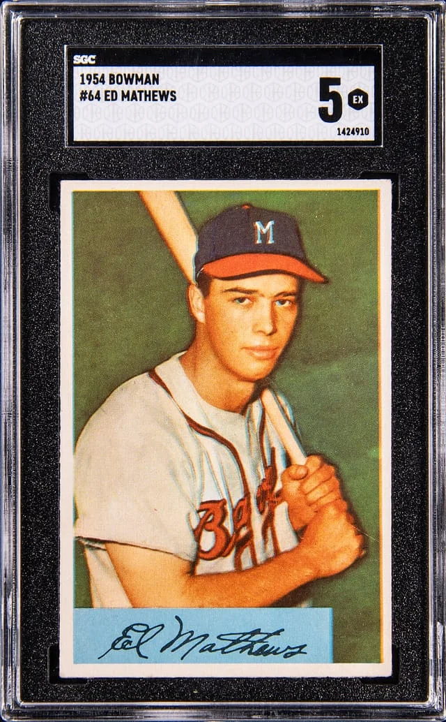 1954 Bowman Ed Mathews #54 card image