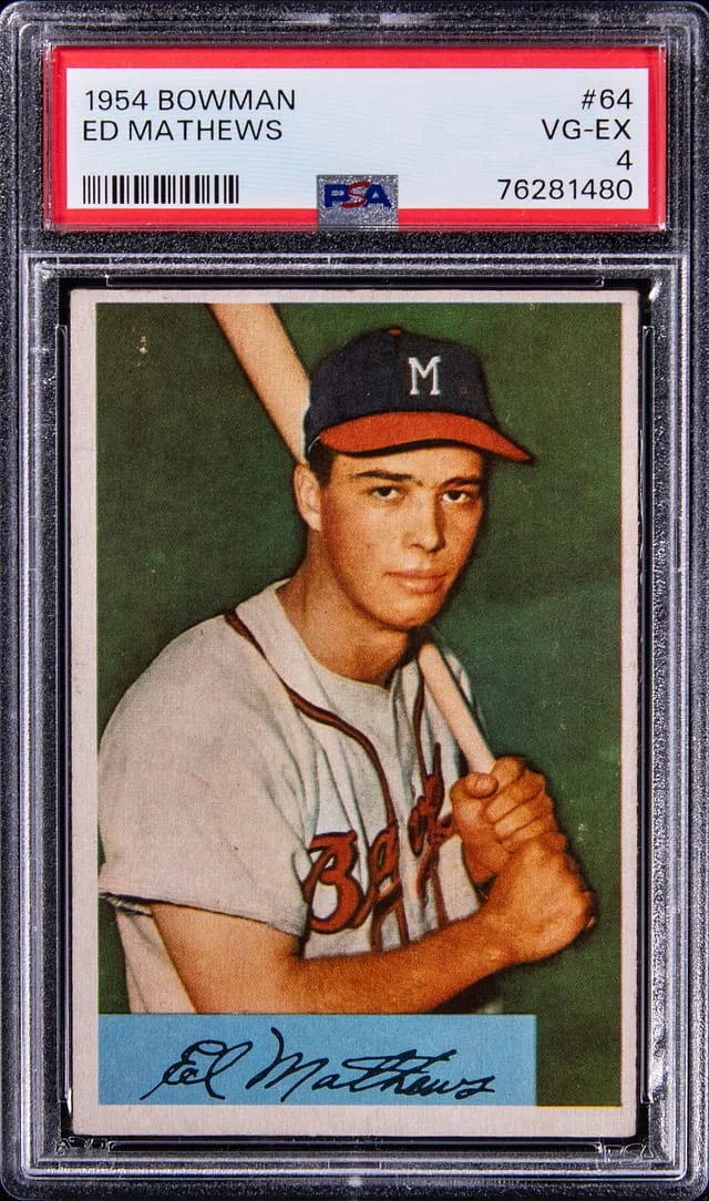 1954 Bowman Ed Mathews #64 card image