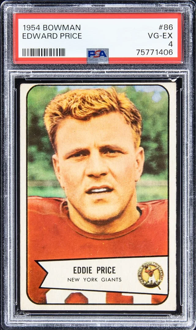 1954 Bowman Edward Price #86 card image