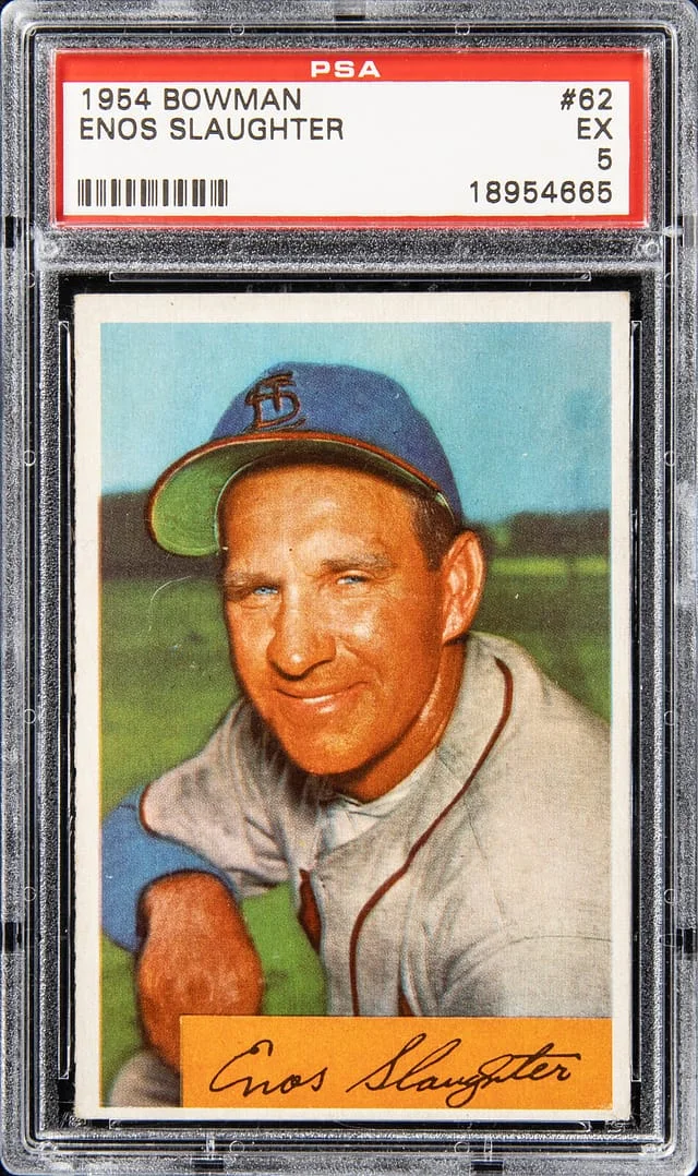 1954 Bowman Enos Slaughter #62 card image