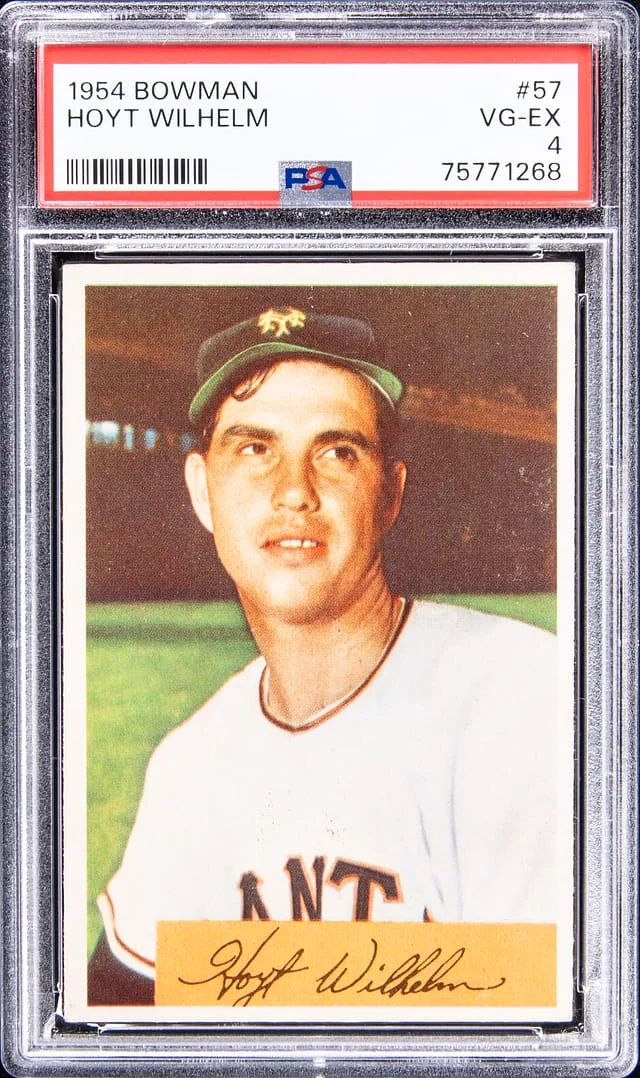 1954 Bowman Hoyt Wilhelm #57 card image