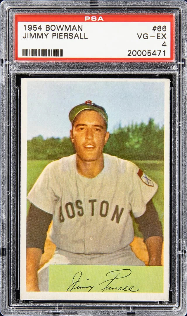 1954 Bowman Jimmy Piersall #66 card image