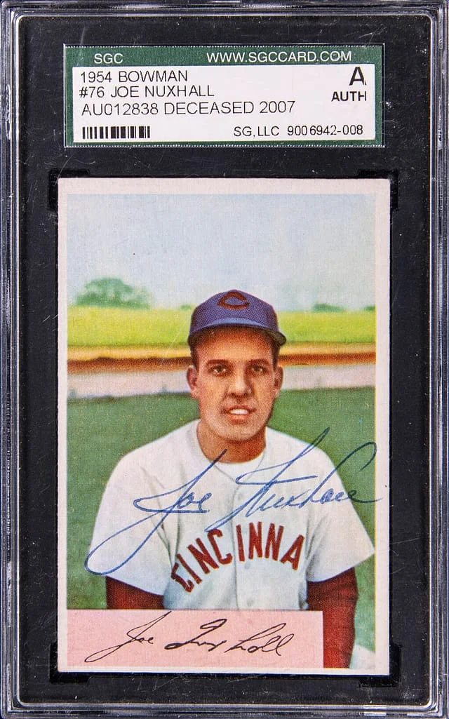 1954 Bowman Joe Nuxhall #76 card image