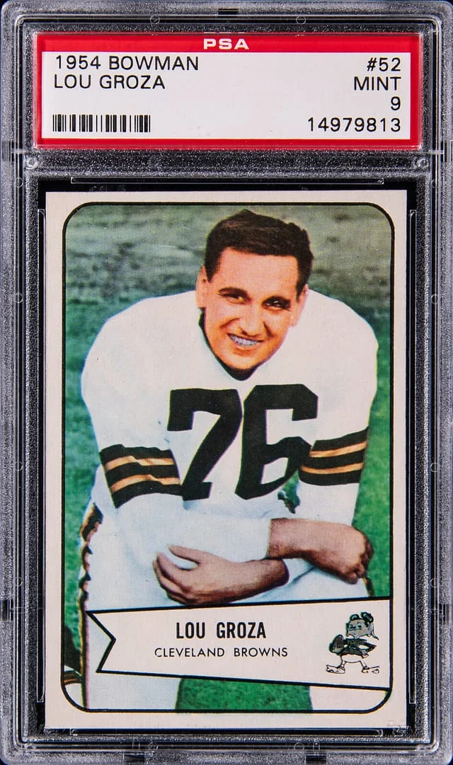 1954 Bowman Lou Groza #52 card image