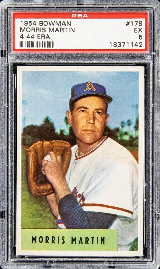 1954 Bowman Morris Martin #179 card image