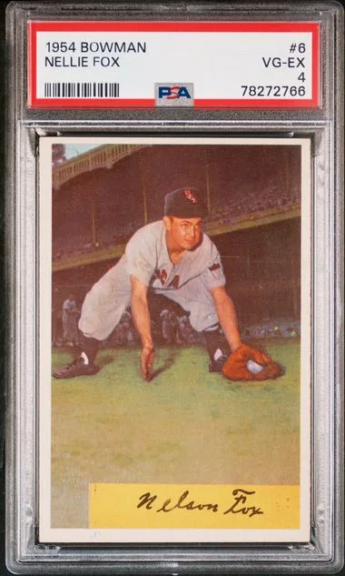1954 Bowman Nellie Fox #6 card image