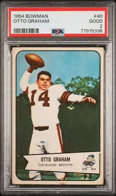 1954 Bowman Otto Graham #40 card image