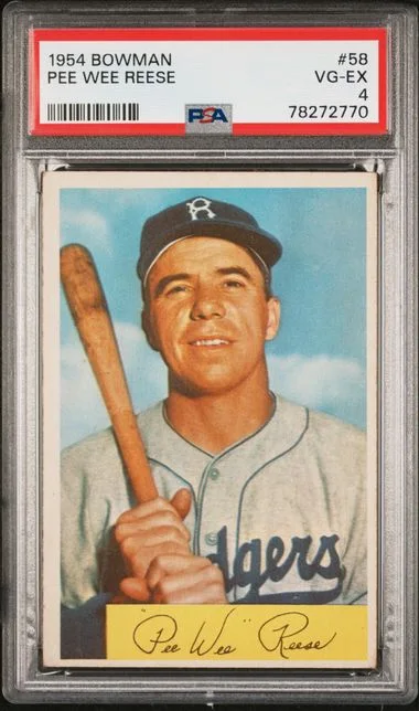 1954 Bowman Pee Wee Reese #58 card image