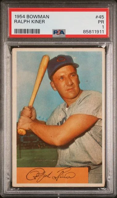 1954 Bowman Ralph Kiner #45 card image