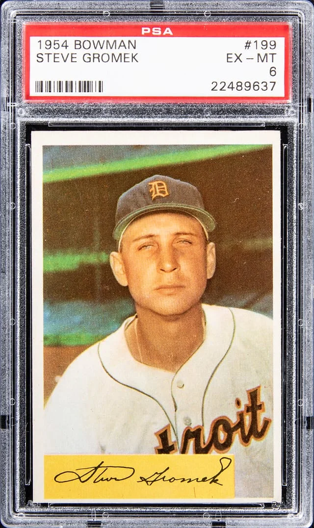 1954 Bowman Steve Gromek #199 card image