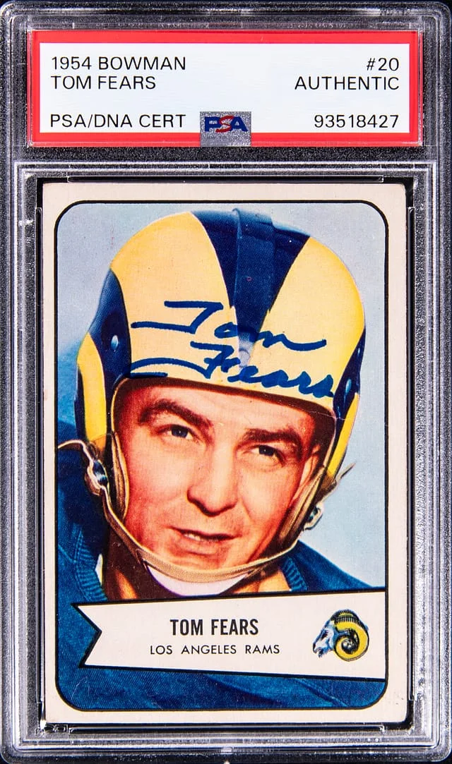 1954 Bowman Tom Fears #20 card image