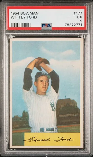 1954 Bowman Whitey Ford #177 card image