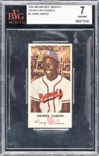 1954 Johnston Cookies Braves Henry Aaron #5 card image