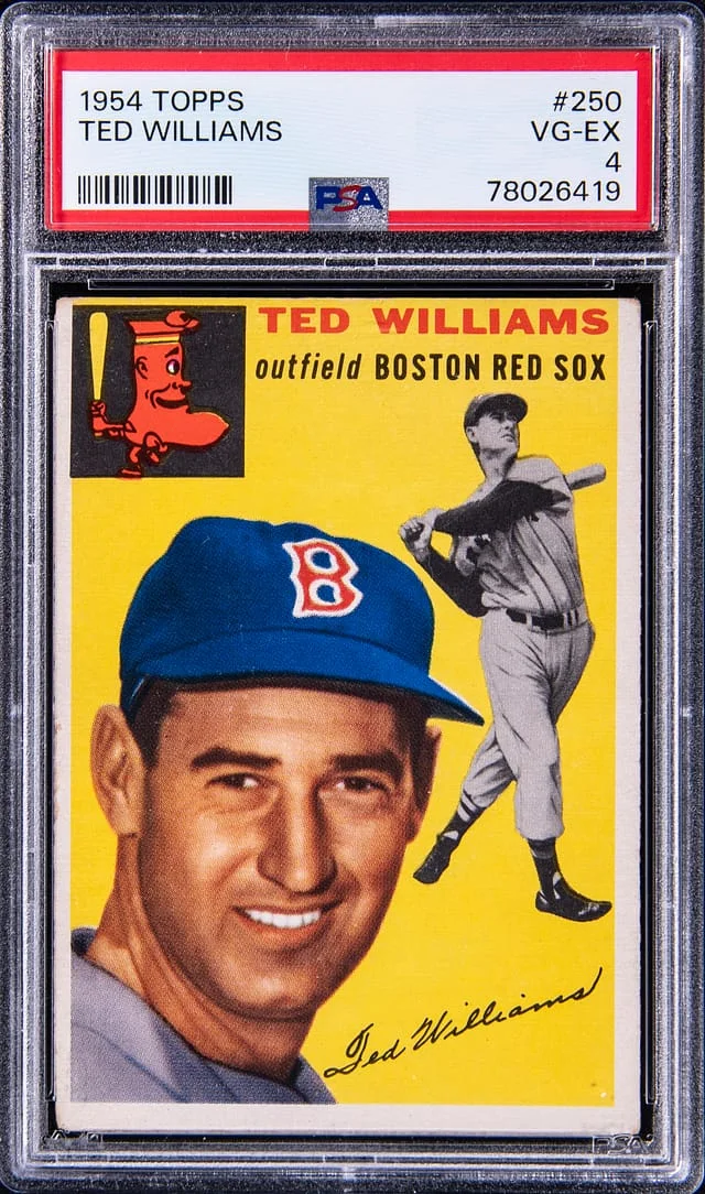 1954 Topps Baseball Ted Williams #250 card image