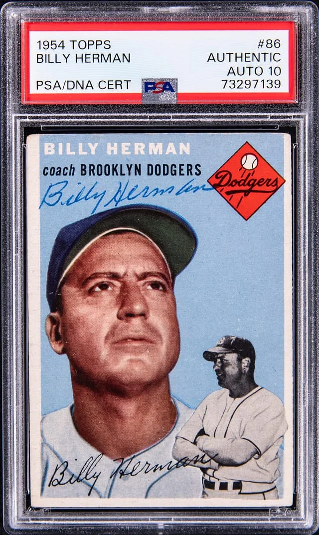 1954 Topps Billy Herman #86 card image