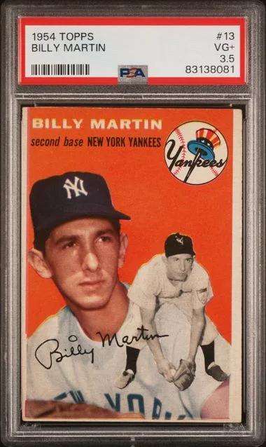 1954 Topps Billy Martin #13 card image