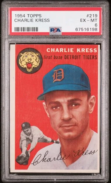 1954 Topps Charlie Kress #219 card image