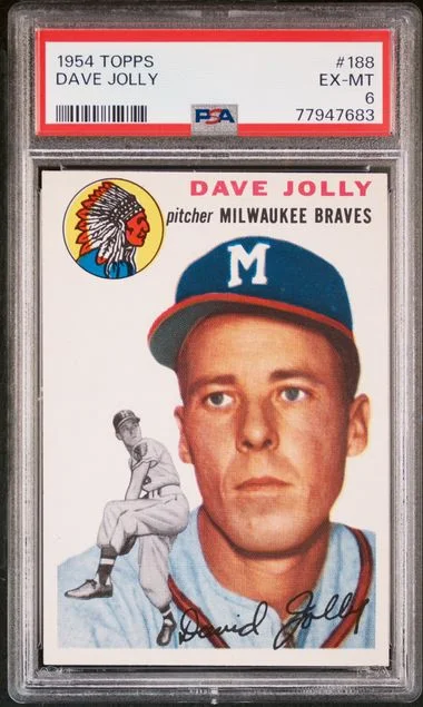 1954 Topps Dave Jolly #188 card image
