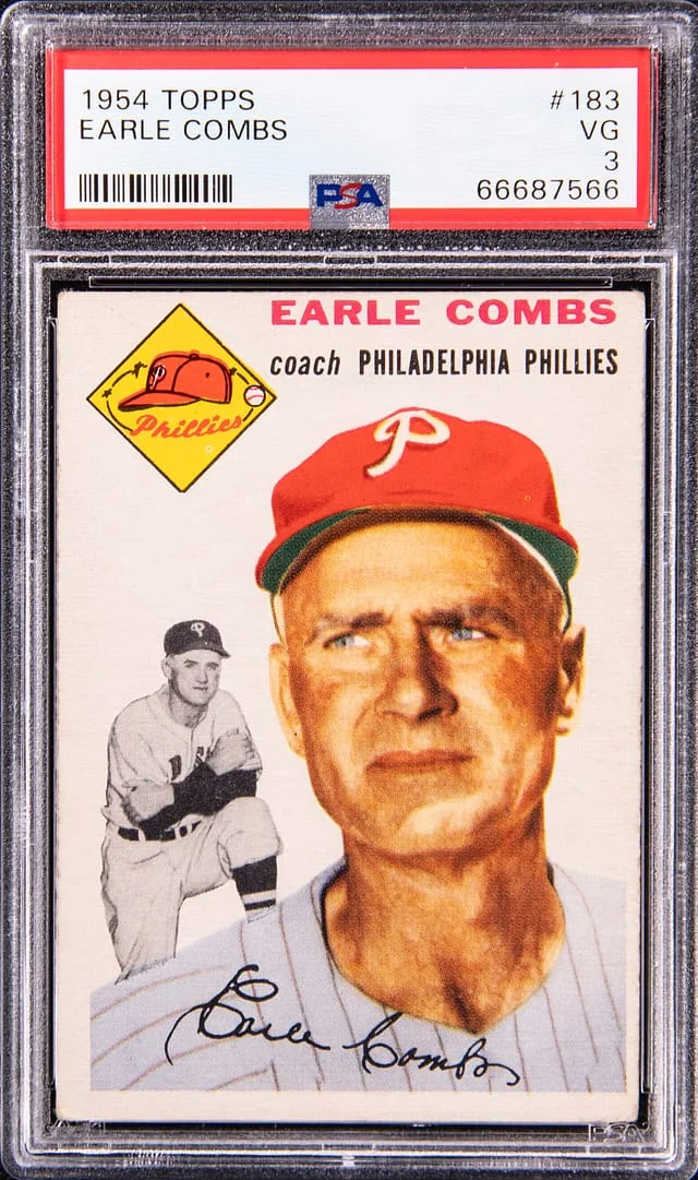 1954 Topps Earle Combs #183 card image