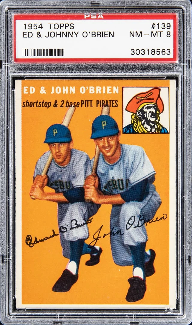 1954 Topps Ed & Johnny O'Brien #139 card image