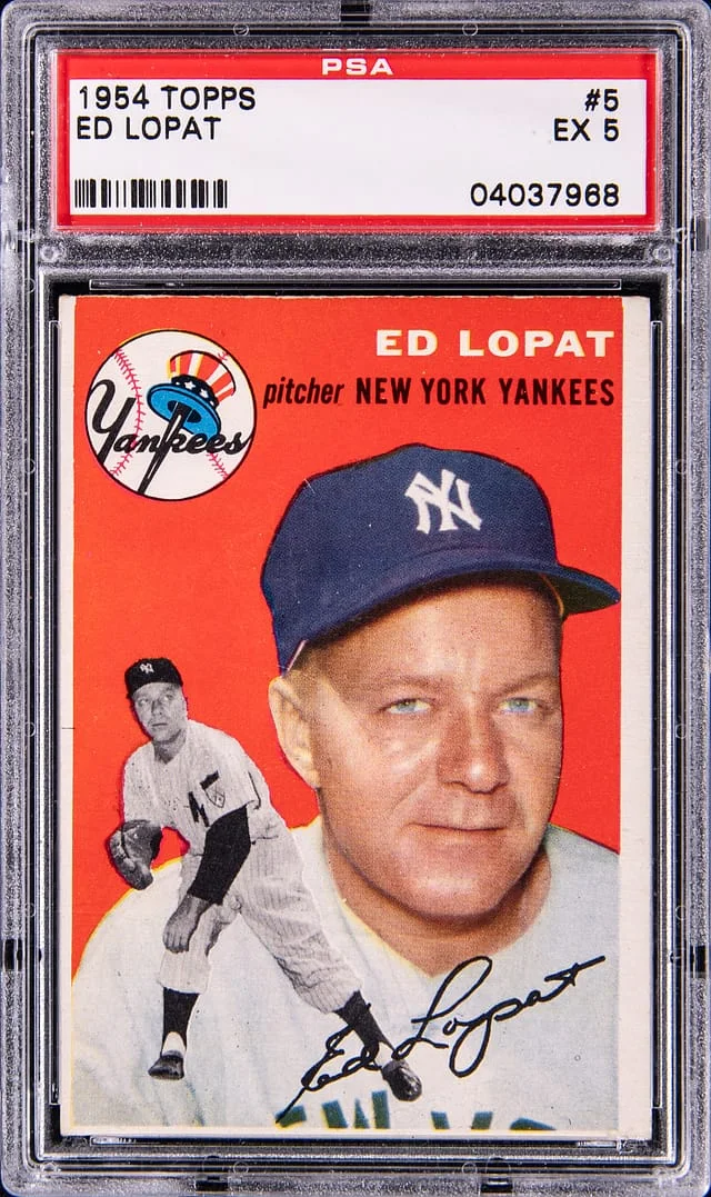 1954 Topps Ed Lopat #5 card image