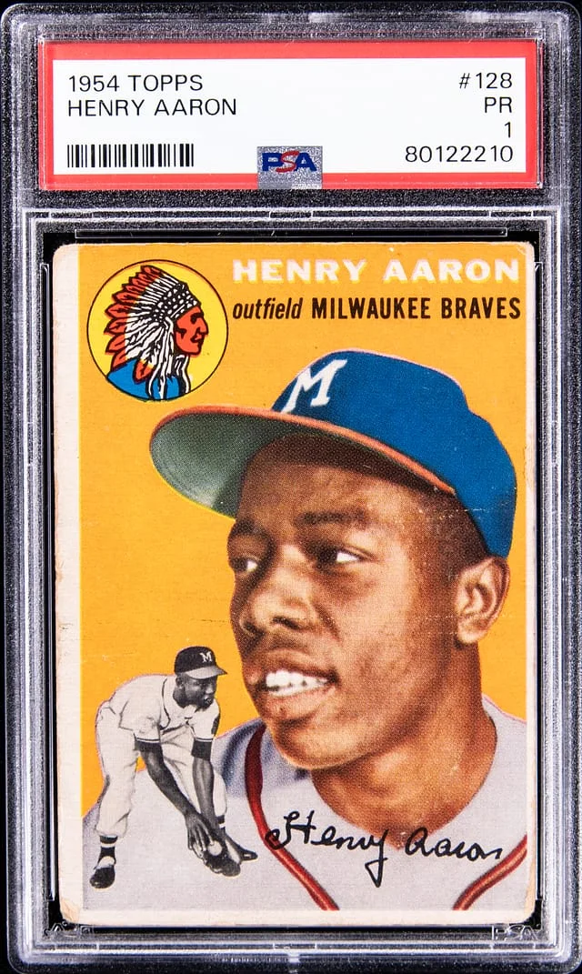 1954 Topps Hank Aaron #128 card image