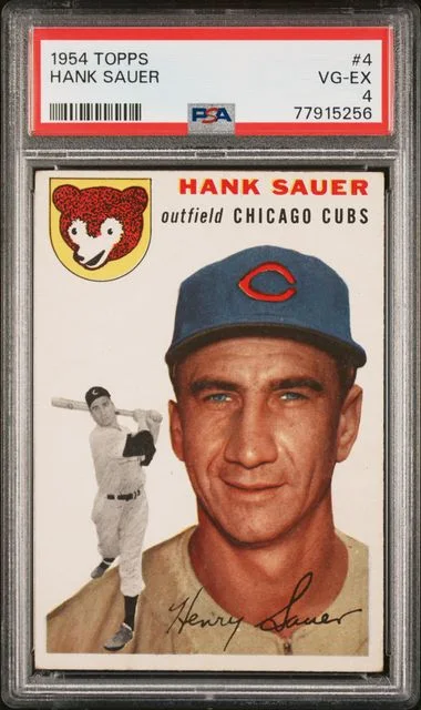 1954 Topps Hank Sauer #4 card image