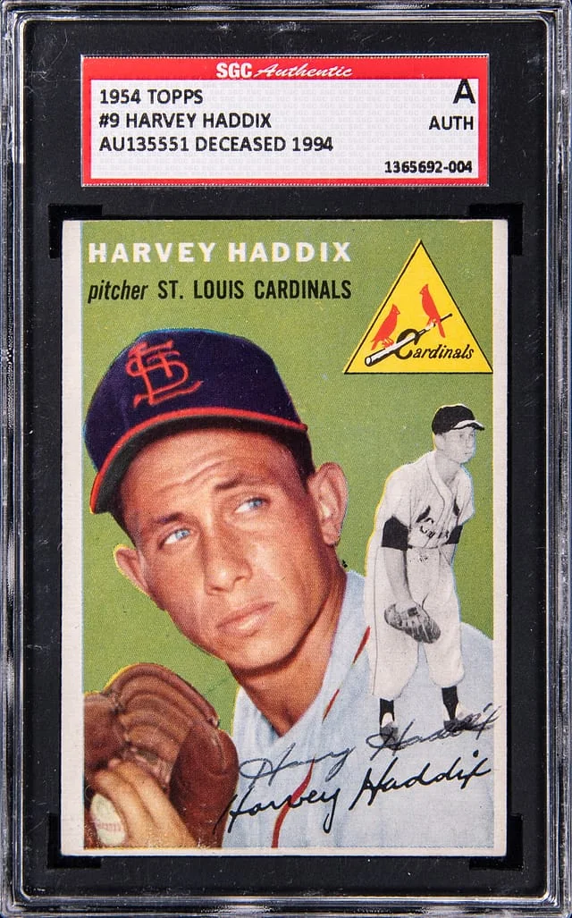 1954 Topps Harvey Haddix #9 card image