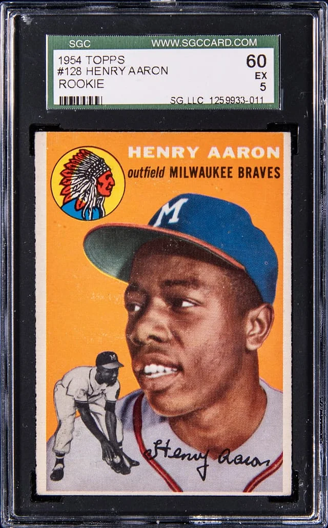 1954 Topps Henry Aaron #128 card image