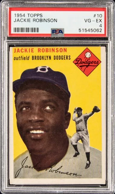 1954 Topps Jackie Robinson #10 card image
