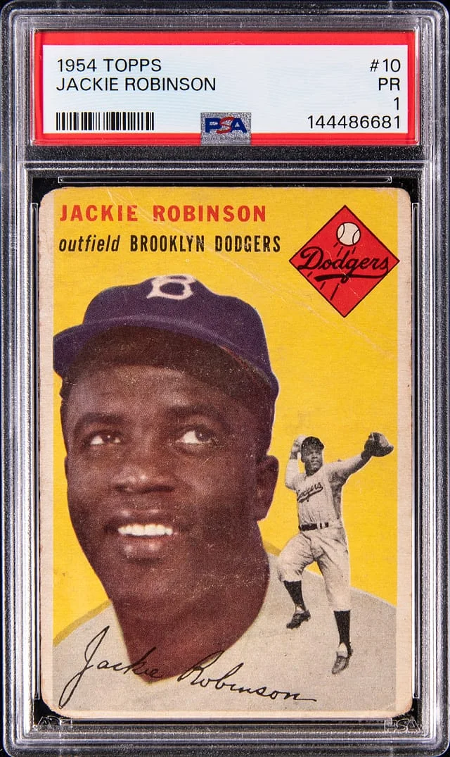 1954 Topps Jackie Robinson - PR 1 #10 card image