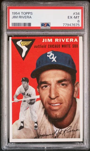 1954 Topps Jim Rivera #34 card image