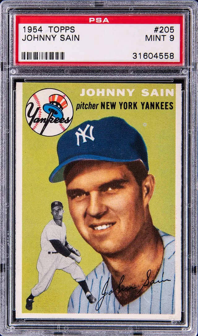 1954 Topps Johnny Sain #205 card image