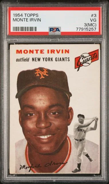 1954 Topps Monte Irvin #3 card image