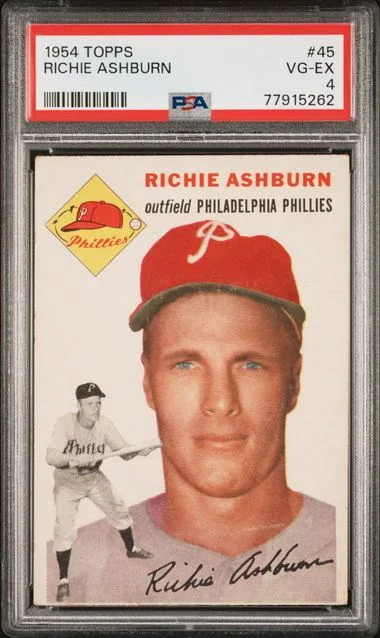 1954 Topps Richie Ashburn #45 card image