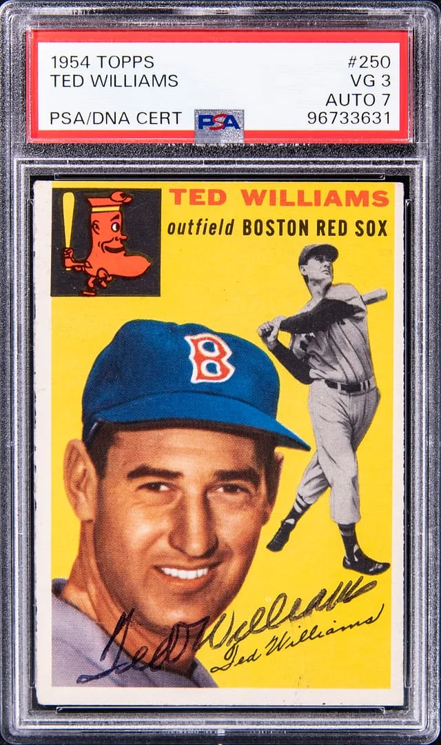 1954 Topps Signed Ted Williams #250 card image