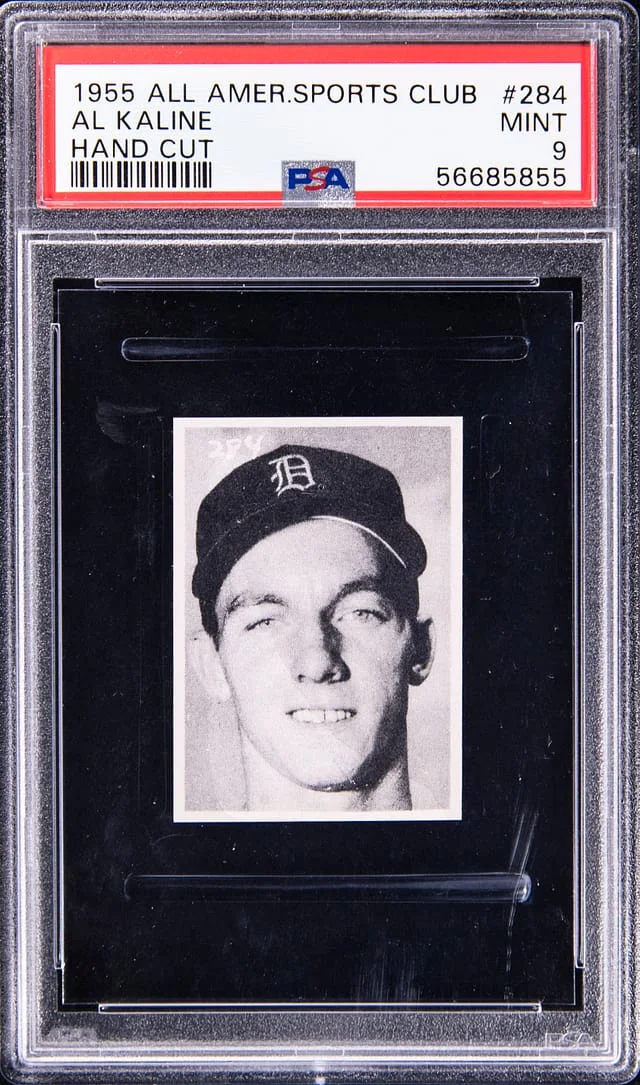 1955 All American Sports Club Hand Cut Al Kaline #284 card image